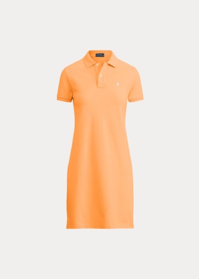 Vestidos Polo Polo Ralph Lauren Mujer Naranjas - Cotton Mesh - MRWTE7913